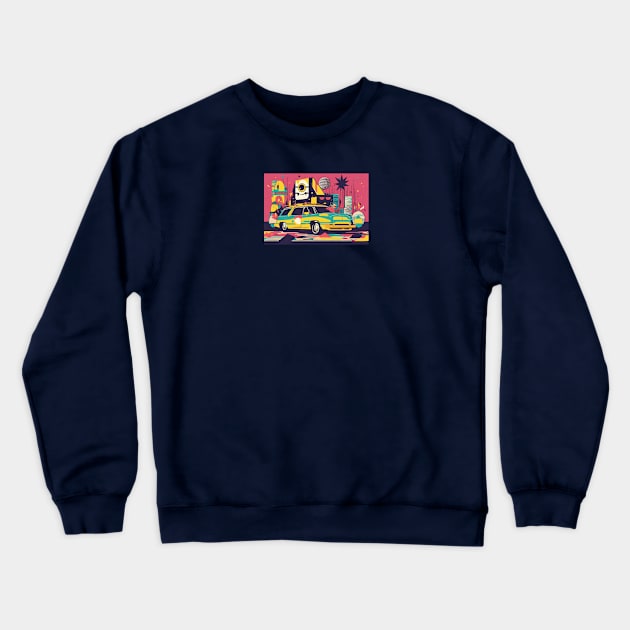 Muscle Car V2 Crewneck Sweatshirt by CurlyLamb